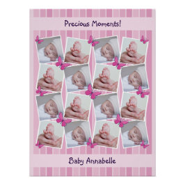 16 Bilder Collage Wertvoll Moments Pink Poster