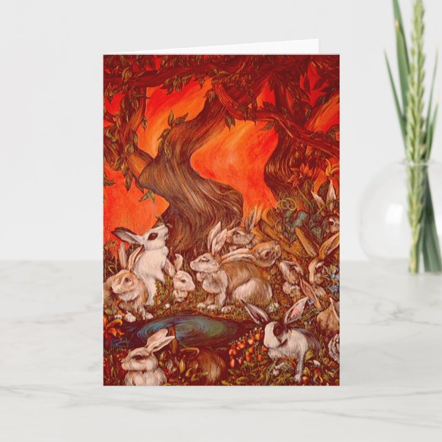 16 Bunnies Karte (Vorderseite)