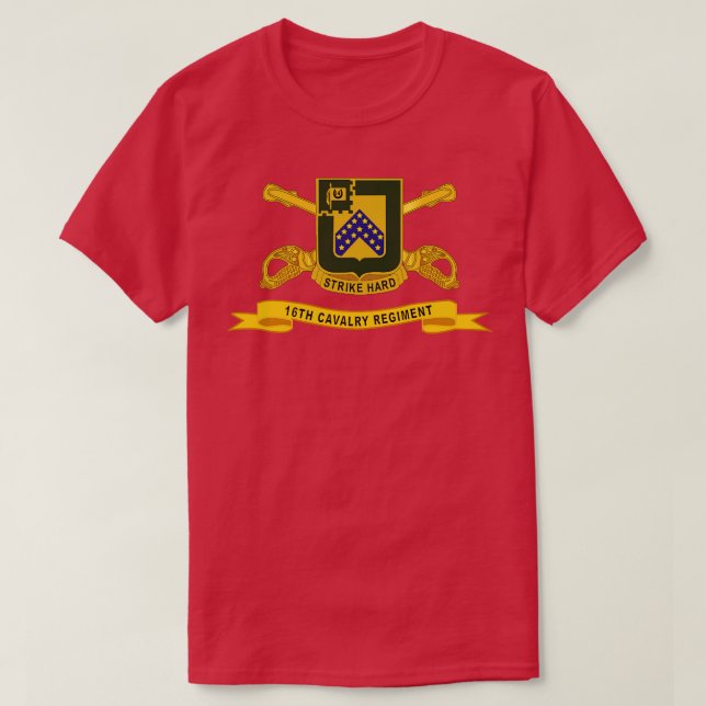 16. Cavalry Regiment w Br Ribbon T-Shirt (Design vorne)
