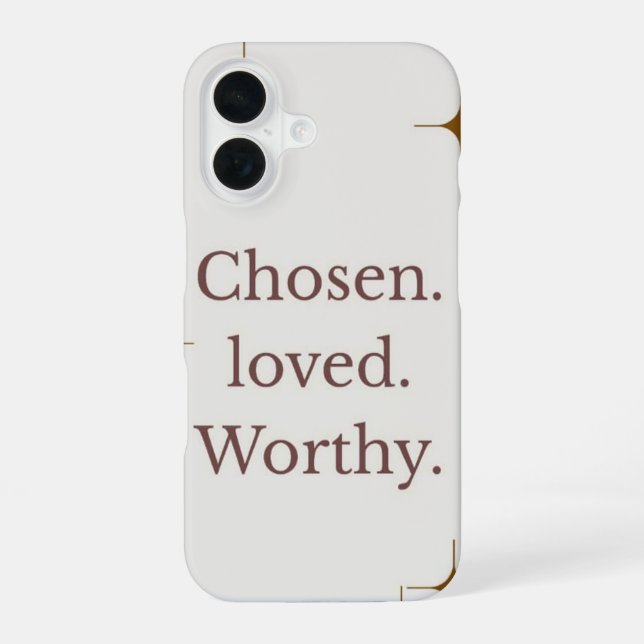 16 coque iphone "Chosen Loved Worthy" (Verso)