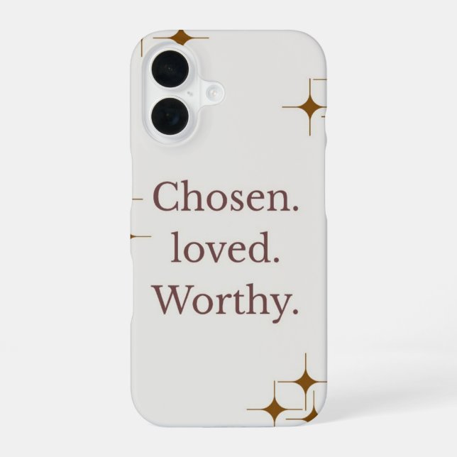 16 coque iphone "Chosen Loved Worthy" (Verso)