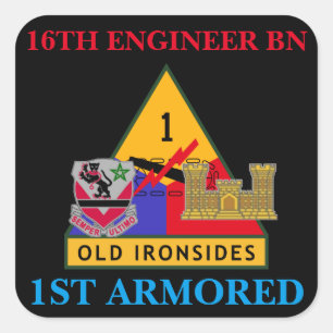 16. ENGINEER BATTALION 1. ARMORED STICKERS