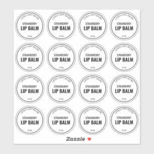 16 Étiquettes De Baume Lip Clair De 1,9 Pouce