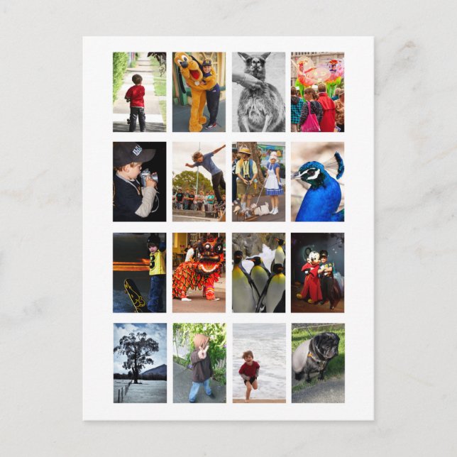 16 Foto auf Seitenrahmenanzeige Postkarte (Vorderseite)