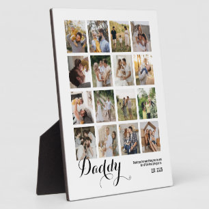 16-Foto-Collage Daddy-Bilder Erinnerungsstück Fotoplatte