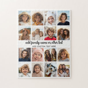 16 Foto-Collage - Modern Weiß mit schwarzem Text