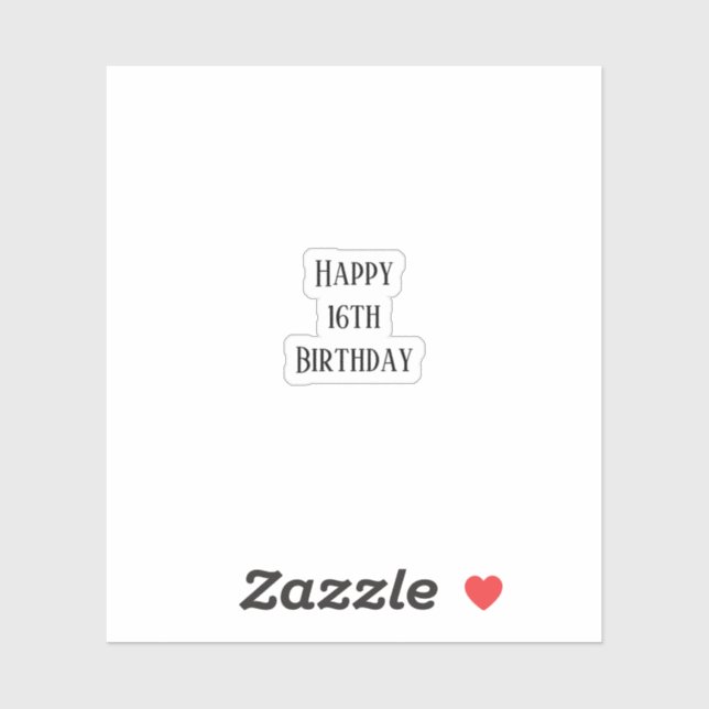 16. Geburtstag 16. Custom Age 2024 Aufkleber (Blatt)