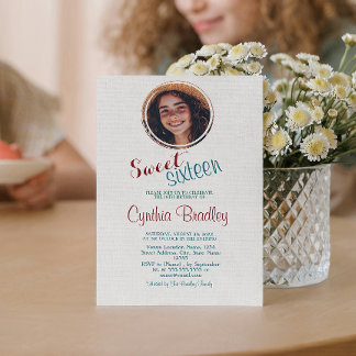 16 . Geburtstag Birthday Party I Custom Foto Einladung