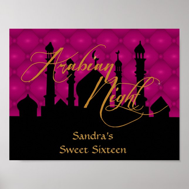 16 . Geburtstag Birthday Party Poster (Vorne)