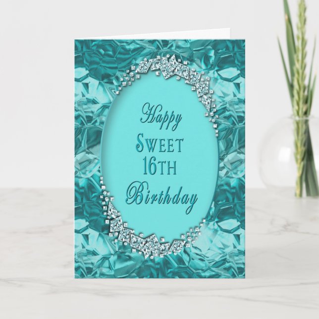 16. - GEBURTSTAG - BLAUER EISEN EINLADUNG (Vorderseite)