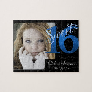 16. Geburtstag   Blue 16. Geburtstags-Foto Keepake