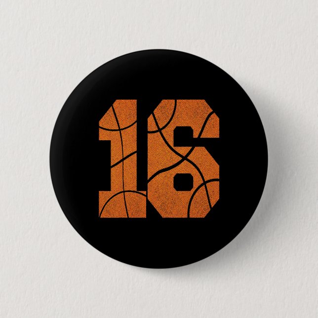 16. Geburtstag Bysketbyll Jungs Kinder Button (Vorderseite)