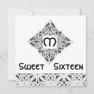 16 . Geburtstag Celtic Style Einladung Card-Cust.