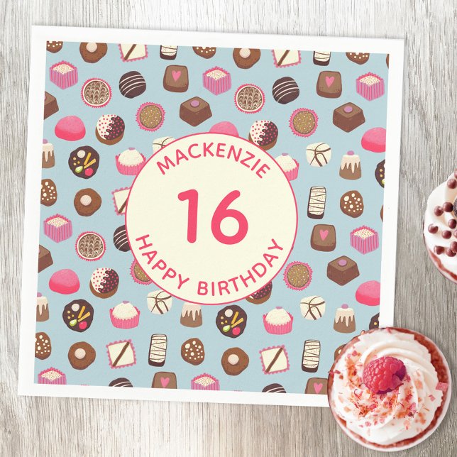 16 . Geburtstag Chocolate Candy Birthday Serviette (Von Creator hochgeladen)
