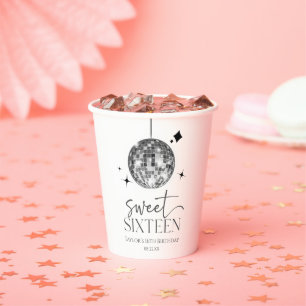 16 . Geburtstag Disco Ball 16. Geburtstagsparty Pappbecher