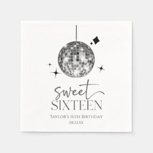 16 . Geburtstag Disco Ball 16. Geburtstagsparty Serviette