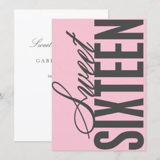 16 . Geburtstag| Einladung zur Rosa Geburtstagspar