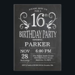 16. Geburtstag Einladungs-Chalkboard Floral Einladung<br><div class="desc">16. Geburtstag Einladungs-Chalkboard Floral Hintergrund. 13. 15. 16. 18. 20. 21. 30. 40. 50. 60. 70. 80. 90. 100. Jegliches Alter. Erwachsener Geburtstag. Geburtstagsparty von Frauen oder Männern.
Für weitere Anpassungen klicken Sie bitte auf die Schaltfläche "Anpassen" und verwenden Sie unser Designwerkzeug,  um diese Vorlage zu ändern.</div>
