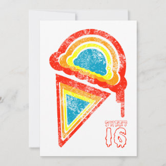 16 . Geburtstag-Eiscreme Einladung