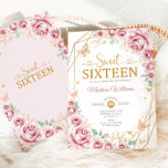16 . Geburtstag Elegante Chic Pink Roses Gold Einladung<br><div class="desc">Rosa,  goldfarbene und weiße 16 . Geburtstag feiern Einladung. Enthält Skript-Schriftart,  Goldschmetterlinge,  Rosen und Tiara. Ideal für eine elegante Prinzessin-Glamour Sweet 16 Geburtstagsfeier. Personalisieren Sie Ihre persönlichen Daten. Gedruckte Zazzle-Einladungen oder Sofortdownload digitaler Druckvorlage.</div>