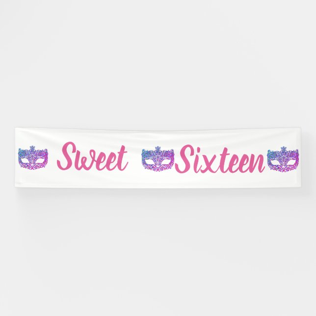 16. Geburtstag-Fahne Banner (Horizontal)