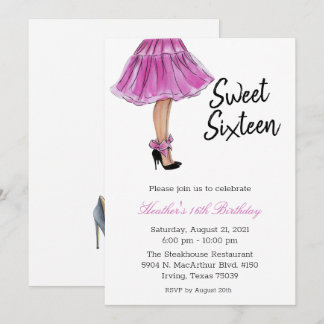 16 . Geburtstag Fashion Birthday Einladung