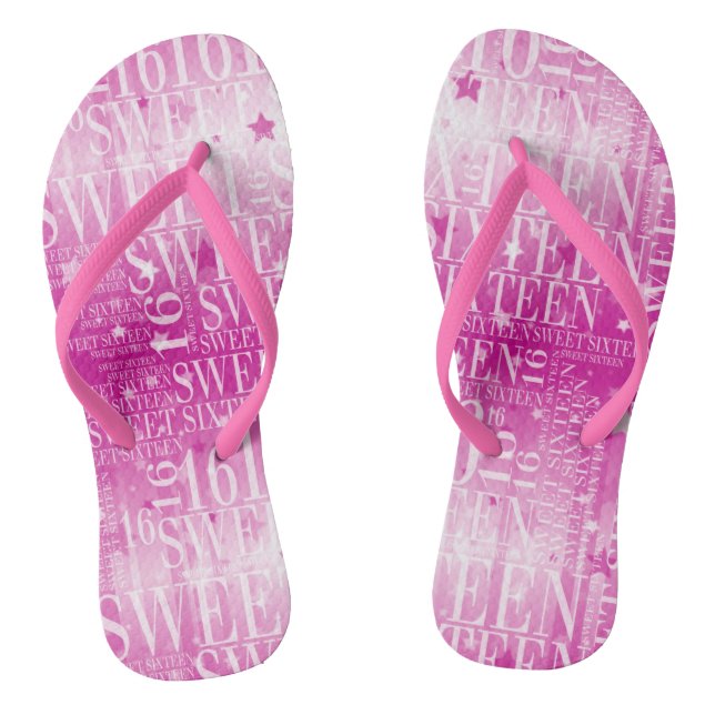 16 . Geburtstag Flip Flops (Fußbett)
