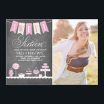 16 . Geburtstag-Foto| Geburtstag Einladung<br><div class="desc">Diese 16 . Geburtstag Einladung ist ein Motto mit einer modernen Drehung. Wählen Sie eine die Form oder ein Texturpapier für eine noch luxuriösere Einladung.</div>
