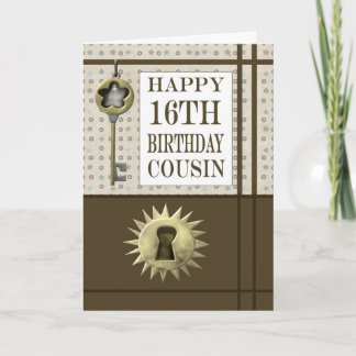 16. Geburtstag für Cousin-Karte Karte