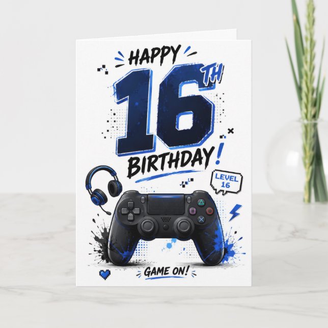 16. Geburtstag Gaming Karte (Vorderseite)