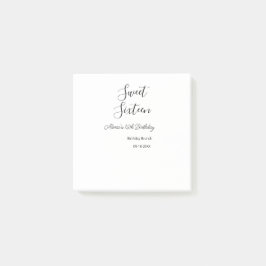 16 . Geburtstag Geburtstagsbrunch 16. Post-it Klebezettel