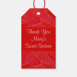 16 . Geburtstag Gift Tags - Gastgeschenke von Sere Geschenkanhänger
