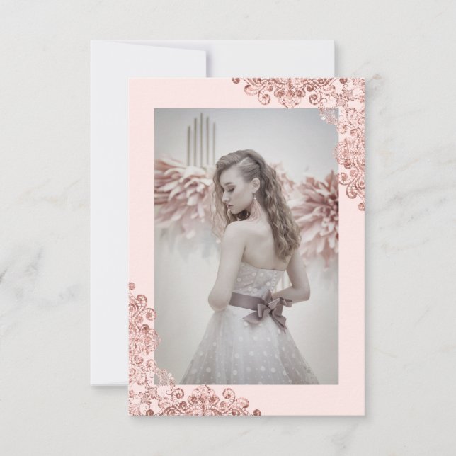 16 . Geburtstag Girl Trendy Lace Rose Gold (Vorderseite)