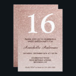 16. Geburtstag Glam Pink Rose Gold Glitzer Ombre Einladung<br><div class="desc">Feiern Sie Ihren Geburtstag mit dieser stilvollen Glam Rosa Rose Gold Glitzer Sparkle Ombre Birthday Card Einladung.</div>