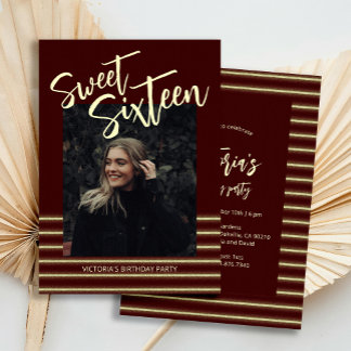 16 . Geburtstag Glitzer Wine Birthday Party Einladung