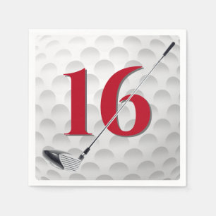16. Geburtstag Golf Club Napkins Serviette