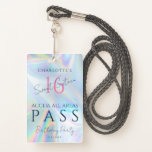 16 . Geburtstag Holographic VIP Access Einladungsn Ausweis<br><div class="desc">16 . Geburtstag Holographic VIP Access Einladungs-ID-Abzeichen, das Sie leicht anpassen können. Ideal für jede Veranstaltung und für jede Firmenveranstaltung. Diese Designvorlage wird komplett für andere besondere Anlass in Ihrem Leben umgestaltet, indem Sie auf "Bearbeiten mit dem Entwurfswerkzeug" klicken, der unter der Schaltfläche "Anpassen" verschachtelt ist, um die Hintergrundfarbe, die...</div>
