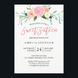 16 . Geburtstag-Karte für botanische Wasserfarben Einladung<br><div class="desc">Für die passende Kollektion besuchen Sie unseren Kleinen Bayleigh Shop! Wir haben Kunstwerke von: www.createthecut.com</div>