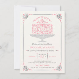 16 . Geburtstag Lacy Birthday Cake Einladung