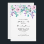 16. Geburtstag. Lila und rosa Blume. 16. Einladung<br><div class="desc">Sweet 16 Geburtstagseinladung mit lila und rosa Blume. Bitte kontaktieren Sie mich,  wenn Sie zusätzliche Artikel benötigen.</div>