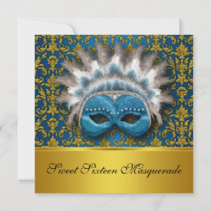 16. Geburtstag-Maskerade-Einladung Einladung