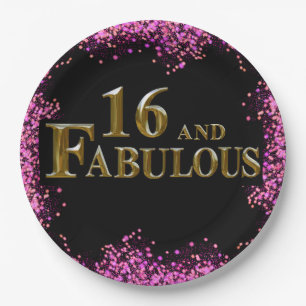 16. Geburtstag Pappteller