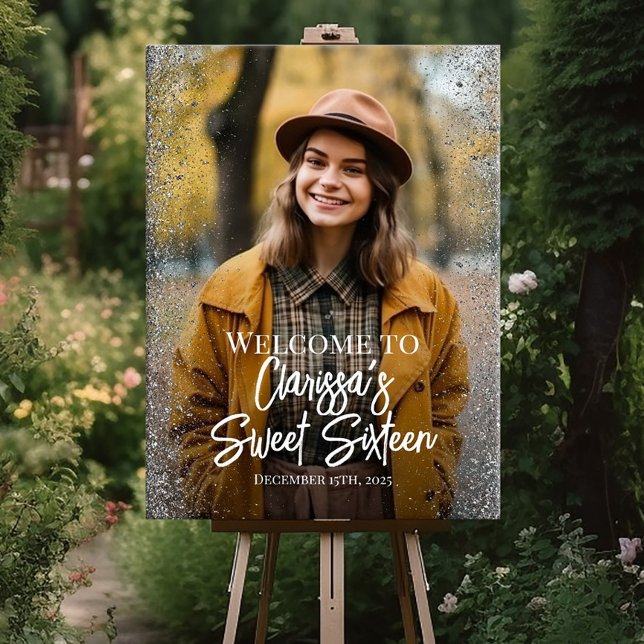 16 . Geburtstag Party Begrüßungszeichen mit Foto Poster (Von Creator hochgeladen)