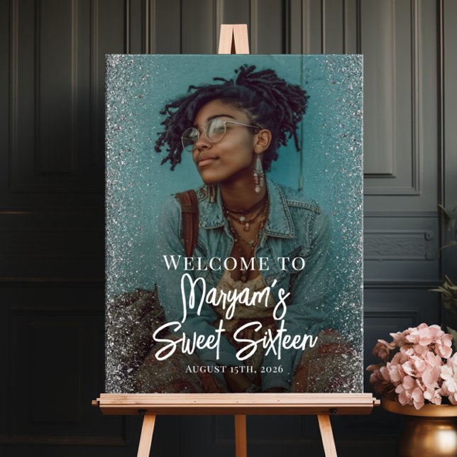 16 . Geburtstag Party Begrüßungszeichen mit Foto Poster (Von Creator hochgeladen)