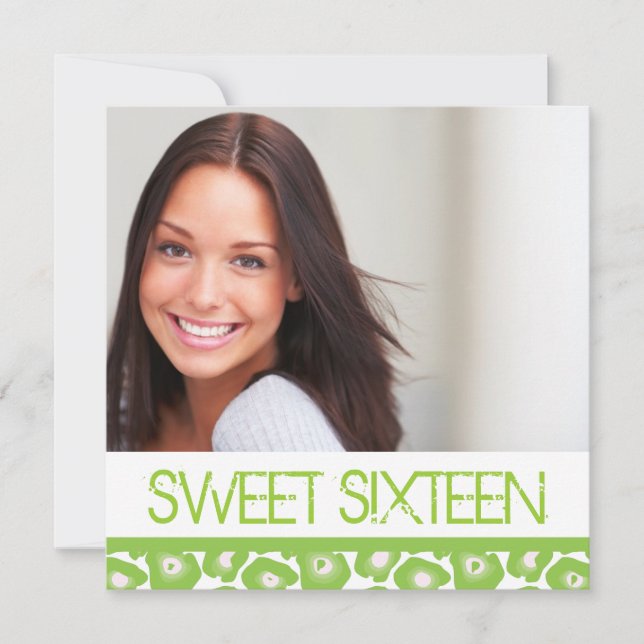 16 . Geburtstag Party Einladung (Vorderseite)