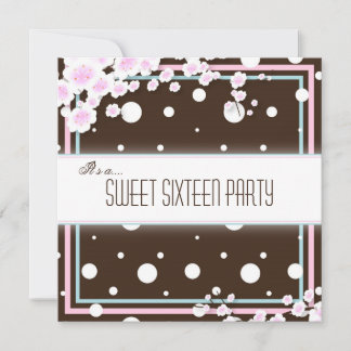 16 . Geburtstag Party Einladung - Braunrosa - Punk