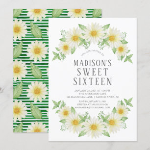 16 . Geburtstag Party Einladung frischen Daisy Flo