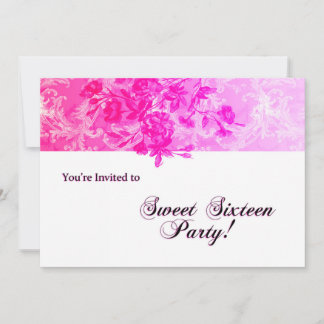 16 . Geburtstag-Party (rosa Leuchte) Einladung