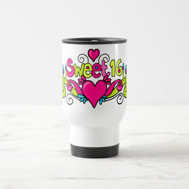 16. Geburtstag-Partyglas-Tasse Reisebecher (Mittel)