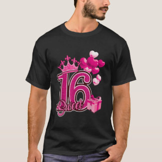 16 . Geburtstag Pink 16 Jahre Geburtstag TShirt